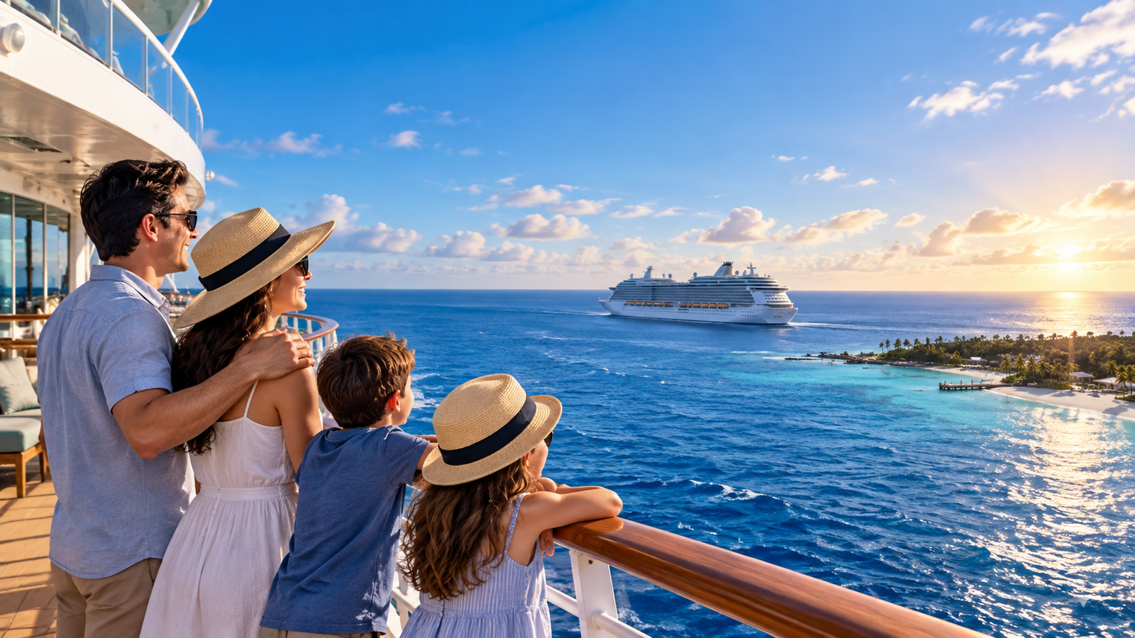 Cruise ship at sea